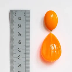 FRANCINE BRAMLI Cuba Earrings in Orange Fluo