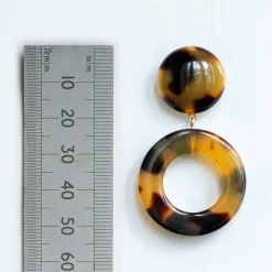 FRANCINE BRAMLI EC Hoop Drop Earrings in Leopard