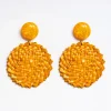 FRANCINE BRAMLI Raphia 24 Earrings in orange