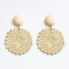 FRANCINE BRAMLI Raphia 22 Earrings in Ivory
