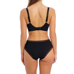Fusion Lace U/W Padded Plunge Bra In Black | Collen & Clare