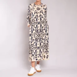 Giuditta Pure Silk Dress in Midnight Blue | Collen & Clare