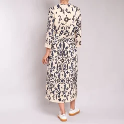 Giuditta Pure Silk Dress in Midnight Blue | Collen & Clare