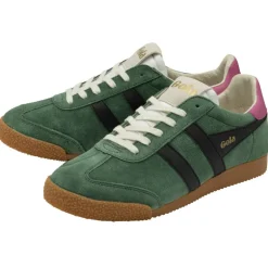 GOLA Elan Trainers in Evergreen/Black/Fuchsia