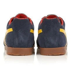 GOLA Harrier Suede Trainers in Navy/Sun/Red