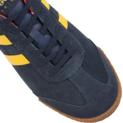 GOLA Harrier Suede Trainers in Navy/Sun/Red