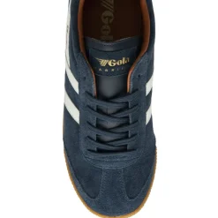 GOLA Harrier Suede Trainers in Navy/Off White/Moody Orange