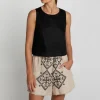 GREEK ARCHAIC KORI Lefkada Shorts in Beige/Black