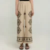 GREEK ARCHAIC KORI Lefkada Trouser in Beige/Black