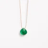 Green Onyx Signature Fine Cord Necklace in Gold | Collen & Clare