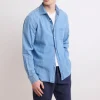 HARTFORD Paul Linen Cotton Shirt in Indigo