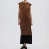 IRIS & WOOL Scallop Vest in Walnut
