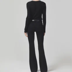 Isola Flare Jeans in Plush Black | Collen & Clare