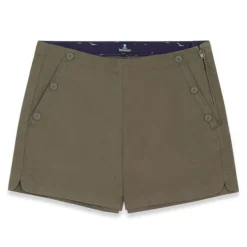 Isy Cotton Shorts in Khaki | Collen & Clare