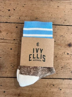 IVY ELLIS Ladies Ness Quarter Length Socks in Brown