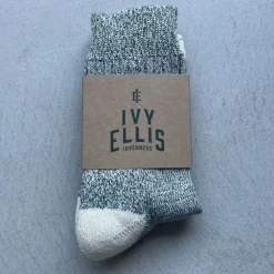 IVY ELLIS Ladies Tideline Yosemite Socks in Black Marl
