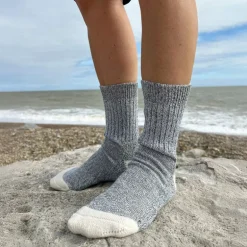 IVY ELLIS Ladies Tideline Yosemite Socks in Black Marl