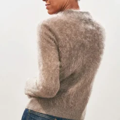 Jumper 1234 Brushed Turtle Neck Knit in Moose