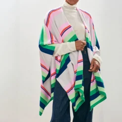 Jumper 1234 Cabana Stripe Wrap Cardigan in Multi