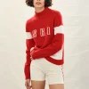 Jumper 1234 Contrast Ski Turtle in Red/White
