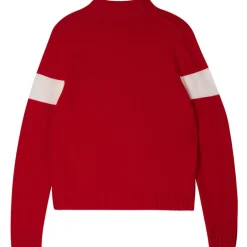 Jumper 1234 Contrast Ski Turtle in Red/White