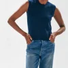 JUMPER1234 Distressed Tank in Navy