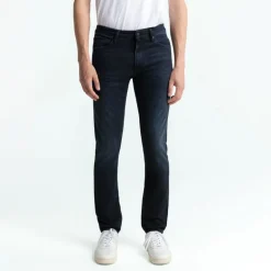 Kings Of Indigo John Slim Leg Jeans in Blue Black Worn