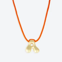 LA MOME BIJOU A Initial Joy Letter Necklace in Gold