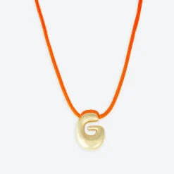 LA MOME BIJOU G Initial Joy Letter Necklace in Gold