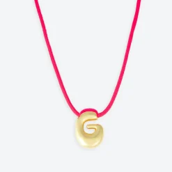 LA MOME BIJOU G Initial Joy Letter Necklace in Gold