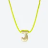 LA MOME BIJOU J Initial Joy Letter Necklace in Gold
