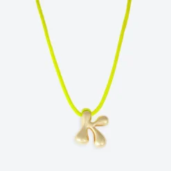 LA MOME BIJOU K Initial Joy Letter Necklace in Gold