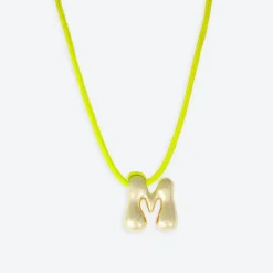 LA MOME BIJOU M Initial Joy Letter Necklace in Gold