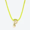 LA MOME BIJOU P Initial Joy Letter Necklace in Gold