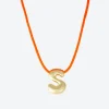LA MOME BIJOU S Initial Joy Letter Necklace in Gold