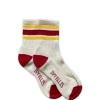 Ladies Dawson Vintage Sport Socks in Cream/Red/Yellow | Collen & Clare
