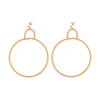 Large Hoop Earrings in Orange | Collen & Clare