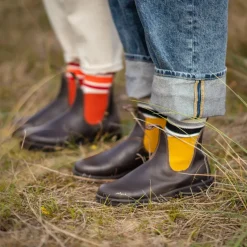 1919 Leather Boots in Brown/Mustard | Collen and Clare