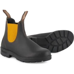 1919 Leather Boots in Brown/Mustard | Collen and Clare