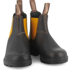 1919 Leather Boots in Brown/Mustard | Collen and Clare