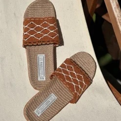 LES MAURICETTES Ariane Sandals in Tan