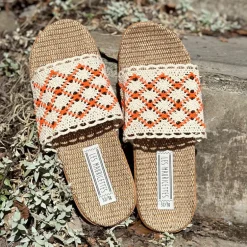 LES MAURICETTES Hermaline Sandals in Orange