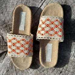 LES MAURICETTES Hermaline Sandals in Orange