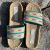 LES MAURICETTES Nicole Sandals in Pink/Yellow