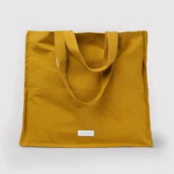 LES PENSIONNAIRES Organic Cotton Large Bag in Saffron Yellow