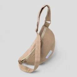 LES PENSIONNAIRES Organic Cotton Sling Bag in Sand Beige