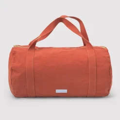 LES PENSIONNAIRES Organic Cotton Bowling Bag in Flamboyant Orange