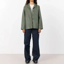 LEVETE ROOM Globa 35 Leather Jacket in Tea Leaf