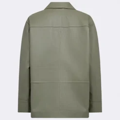 LEVETE ROOM Globa 35 Leather Jacket in Tea Leaf