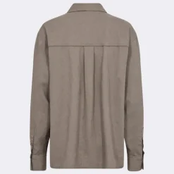 LEVETE ROOM Naja 20 L/S Linen Shirt in Falcon